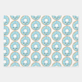 Blätter aus blauem und rosafarbenem Donut (Vorderseite)