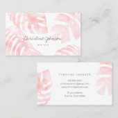 Blätter aus der Aquarellpalme Visitenkarte (Vorne/Hinten)