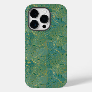 Blätter aus der grünen und goldenen Palme Case-Mate iPhone 14 Pro Hülle
