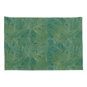 Blätter aus der grünen und goldenen Palme Kissenbezug (Rückseite-Rechts)