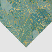 Blätter aus der grünen und goldenen Palme Seidenpapier (Detail)