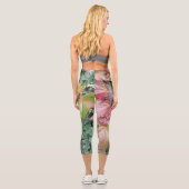 Blätter aus Efeu in Rot im Herbst Capri Leggings (Rückseite)