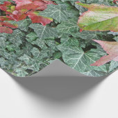 Blätter aus Efeu in Rot im Herbst Geschenkpapier (Ecke)