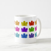 Blätter aus farbenfrohen Ahornblättern Kaffeetasse (VorderseiteRechts)