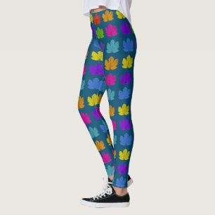 Blätter aus farbenfrohen Ahornblättern Leggings