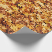 Blätter aus gelbem Fall Geschenkpapier (Ecke)