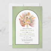 Blätter aus getrockneten Palmen, Pampas-Gras-Salbe Einladung (Vorderseite)