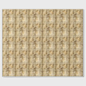 Blätter aus Gold auf Pergamentpapier elegant Geschenkpapier (Flach)