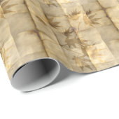 Blätter aus Gold auf Pergamentpapier elegant Geschenkpapier (Rolleneckpunkt)