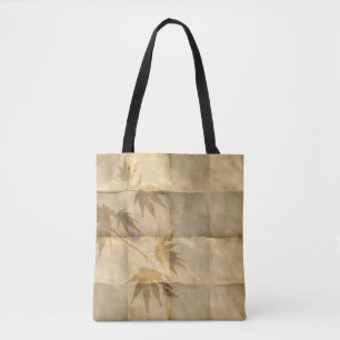 Blätter aus Gold auf Pergamentpapier elegant Tasche