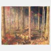 Blätter aus Goldvlies Fleecedecke (Vorderseite (Horizontal))