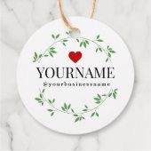 Blätter aus grünem Blatt | Vielen Dank für die kla Geschenkanhänger (Rückseite)