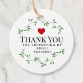 Blätter aus grünem Blatt | Vielen Dank für die kla Geschenkanhänger (Vorderseite)