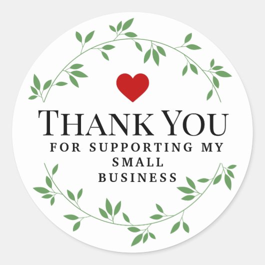 Blätter aus grünem Blatt | Vielen Dank Runder Aufkleber (Vorderseite)