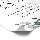 Blätter aus grünem Blattwerk setzen einen Ring auf Poster (Ecke)