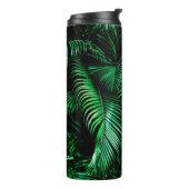 Blätter aus grüner Palme Thermosbecher (Nach links gedreht)