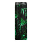 Blätter aus grüner Palme Thermosbecher (Rückseite)