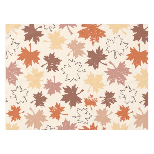 Blätter aus Herbst, roter brauner Erntedank Tischdecke (Vorderseite (Horizontal))