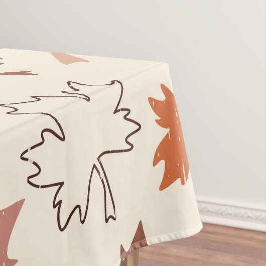 Blätter aus Herbst, roter brauner Erntedank Tischdecke (Beispiel)