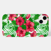 Blätter aus Hibiskus und Palme Case-Mate iPhone Hülle (Rückseite (Horizontal))
