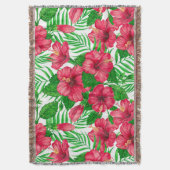 Blätter aus Hibiskus und Palme Decke (Vorderseite Vertikal)