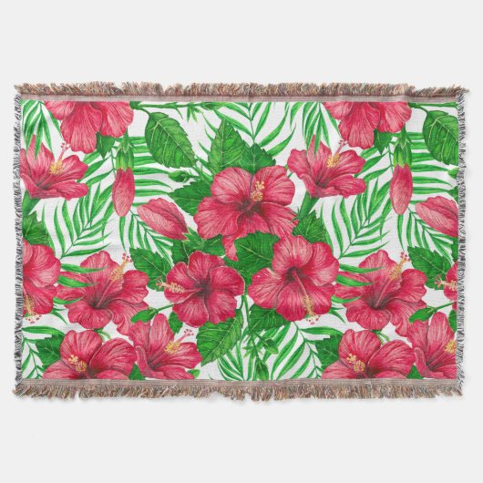 Blätter aus Hibiskus und Palme Decke (Vorderseite)