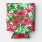 Blätter aus Hibiskus und Palme Dosenkühler (Vorderseite)