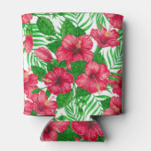 Blätter aus Hibiskus und Palme Dosenkühler (Rückseite)