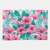 Blätter aus Hibiskus und Palme Geschirrtuch (Horizontal)