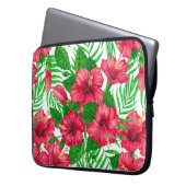 Blätter aus Hibiskus und Palme Laptopschutzhülle (Vorderseite Links)