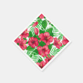Blätter aus Hibiskus und Palme Serviette (Ecke)