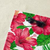 Blätter aus Hibiskus und Palme Strandtuch (Beispiel)