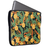 Blätter aus Kiefern, Sterne: festliche Muster Laptopschutzhülle (Vorne Rechts)