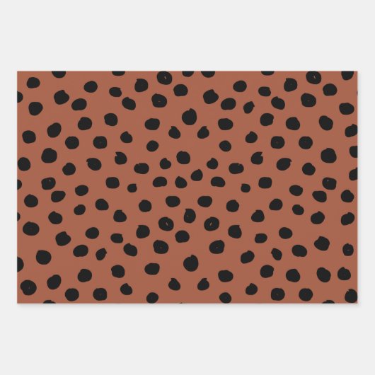 Blätter aus Leopard Rost Terracotta Cheetah Spots (Vorderseite)