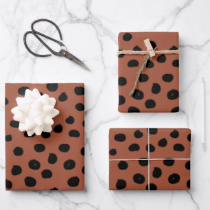 Blätter aus Leopard Rost Terracotta Cheetah Spots