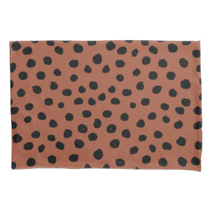 Blätter aus Leopard Rost Terracotta Cheetah Spots Kissenbezug