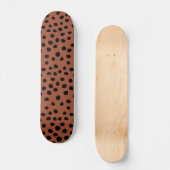 Blätter aus Leopard Rost Terracotta Cheetah Spots Skateboard (Vorderseite)