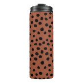 Blätter aus Leopard Rost Terracotta Cheetah Spots Thermosbecher (Vorderseite)