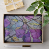 Blätter aus lila Glas: Dekoupage Tissue Paper Seidenpapier (Geschenk)