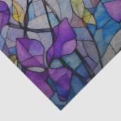 Blätter aus lila Glas: Dekoupage Tissue Paper Seidenpapier (Detail)