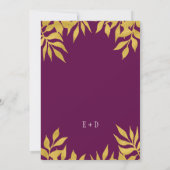 Blätter aus Maulbeergold fallen zum Trend Einladung (Rückseite)