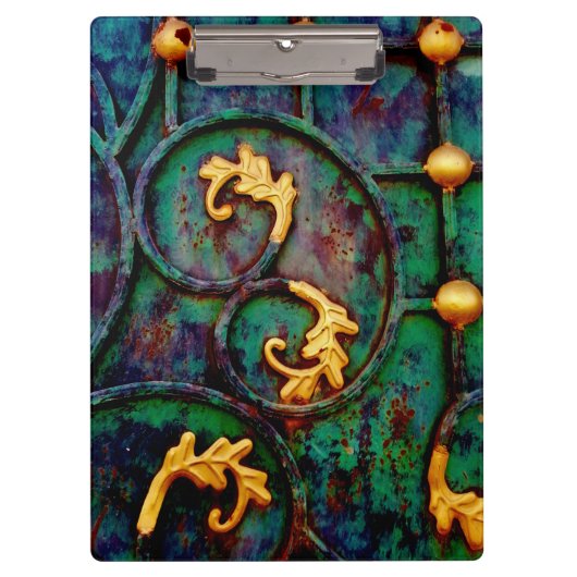 Blätter aus Metall Klemmbrett (Vorderseite)