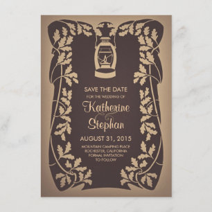 Blätter aus Öllattern und Eiche speichern die Datt Save The Date