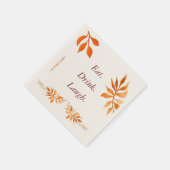 Blätter aus Orangenrost im Herbst essen Getränke P Serviette (Ecke)