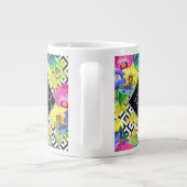 Blätter aus Orchideen und Palmen| Monogramm Jumbo-Tasse (Rückseite)