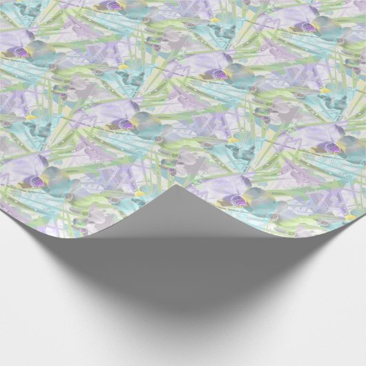 Blätter aus Orchideen und Palmen, tropisch Geschenkpapier (Ecke)