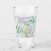 Blätter aus Orchideen und Palmen, tropisch Glas (Rückseite)