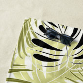 Blätter aus Palmen, blumenreich, botanisch, bunt Strandtuch (Beispiel)