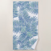 Blätter aus Palmen, blumenreich, botanisch, bunt Strandtuch (Vorderseite)