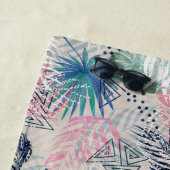 Blätter aus Palmen, blumenreich, botanisch, bunt Strandtuch (Beispiel)